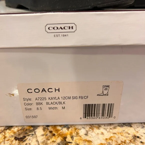 Vintage Coach Kayla Black Boot Size 8 1/2 - Picture 6 of 7